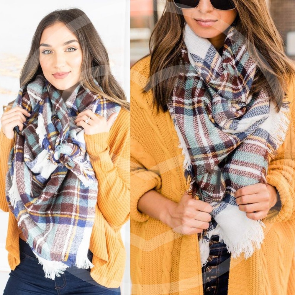 CELINE hello fall scarf - teal mix - Picture 4 of 5